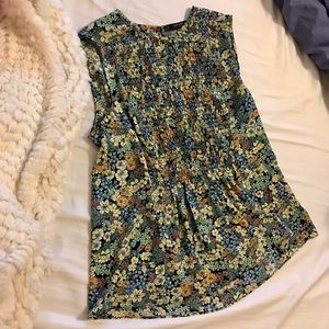 Zara floral sleeveless blouse XS